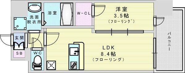 レジュールアッシュ三国本町の物件間取画像